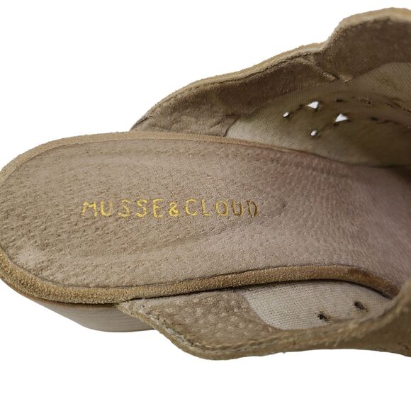 Musse & Cloud Womens Leather Nanette Tan Mules EUR 40 US 9 Western Made in Spain - Picture 6 of 8